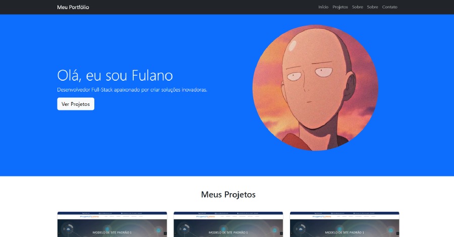 Criando um Portfólio Profissional com Bootstrap